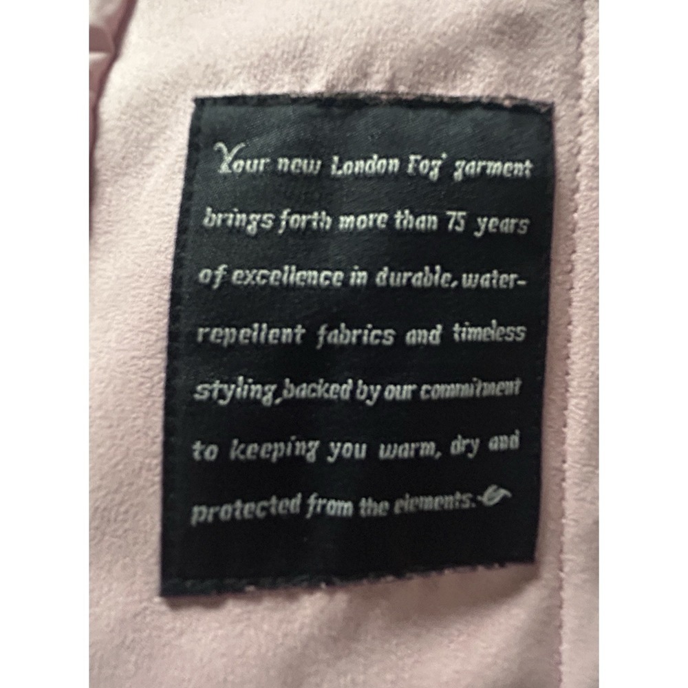 London Fog All Weather Suede Women's Small Pink Long Sleeve Jacket Quiet Luxury - Picture 7 of 9